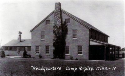 Post headquarters about 1940.  It later became known as Nelson Hall in honor of a former Adjutant General, MG Joseph E. Nelson.  It now serves as headquarters for the DNR's enforcement division.
