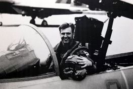 As a pilot in his F-15C, 1996.