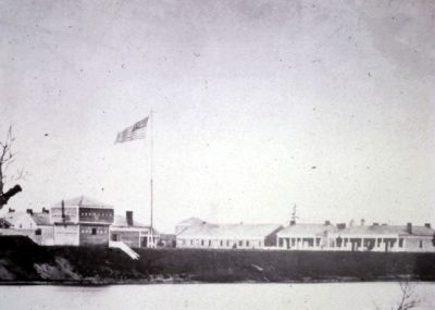Ft. Ripley as seen from the east side of the Mississippi River in 1862.