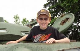 Kids and adults alike can climb into a tank turret.