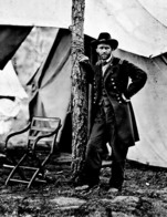 General Ulysses S. Grant, commander of the Union Army, in the field at Cold Harbor, VA, 1865.  (Matthew Brady/National Archives)