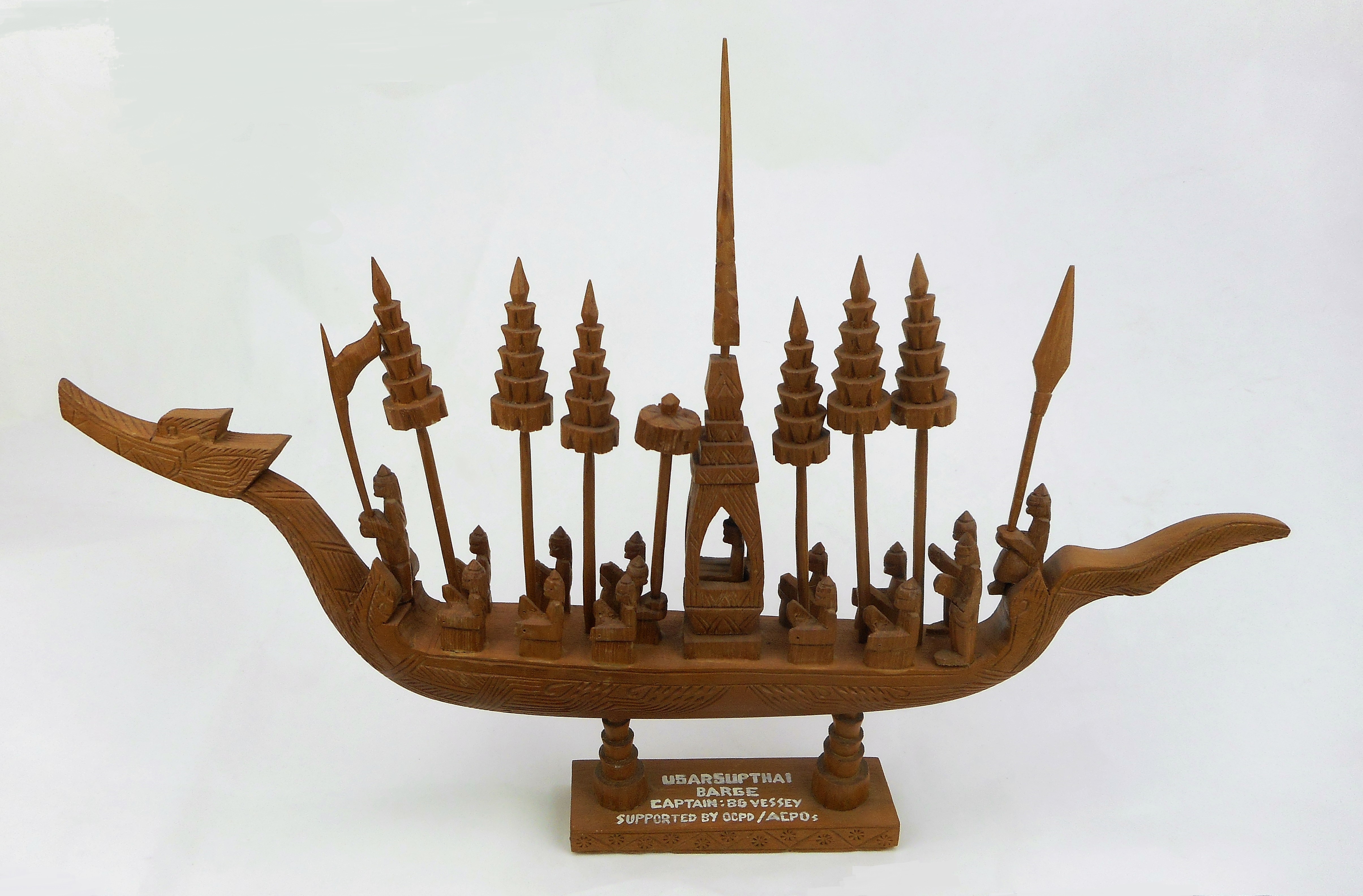 Wooden Royal Barge boat model (Thailand)