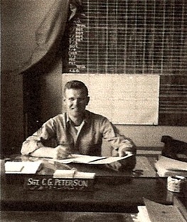 Sgt. Carl G. Peterson working