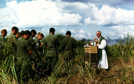 Fr. Wagman leading a field mass
