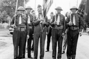 World War One veterans of Avon Post 538 March in an Independence Day Parade in 1942. (Minnesota American Legion/Heurung)