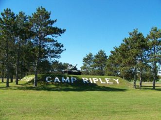 Entrance to Camp Ripley at the intersection of Highways 115 and 371
